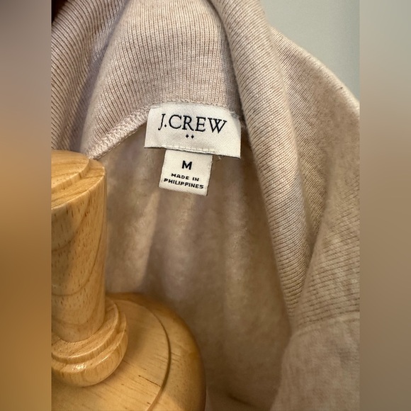 J.Crew Funnel Neck Button Pullover Oatmeal Heather Size M EUC - Picture 4 of 6